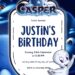 Free Editable Casper Ghost Birthday Invitation
