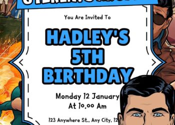 Free Editable Sterling Archer (Archer) Birthday Invitation