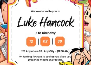 Fred Flintstone (The Flintstones) Birthday Invitation