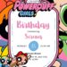 Blossom, Bubbles, and Buttercup (The Powerpuff Girls) Birthday Invitation