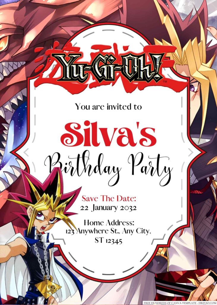 Yu Gi Oh Birthday Invitation Download Hundreds Free Printable Birthday Invitation Templates Media 7593