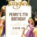 Free Editable Rapunzel from Tangled Birthday invitation