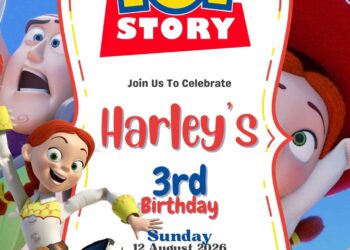 Free Editable Jessie from Toy Story Birthday Invitation