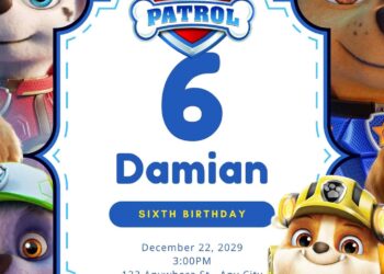 Free Editable Paw Patrol Birthday Invitation