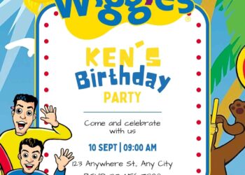 Free Editable The Wiggles Birthday Invitation