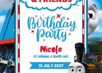 Free Editable Thomas and Friends Birthday Invitation