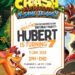 Free Editable Crash Bandicoot Birthday Invitation