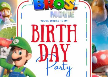 Free Editable Super Mario Bros. Birthday Invitation