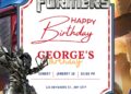 Free Editable Transformers Birthday Invitation