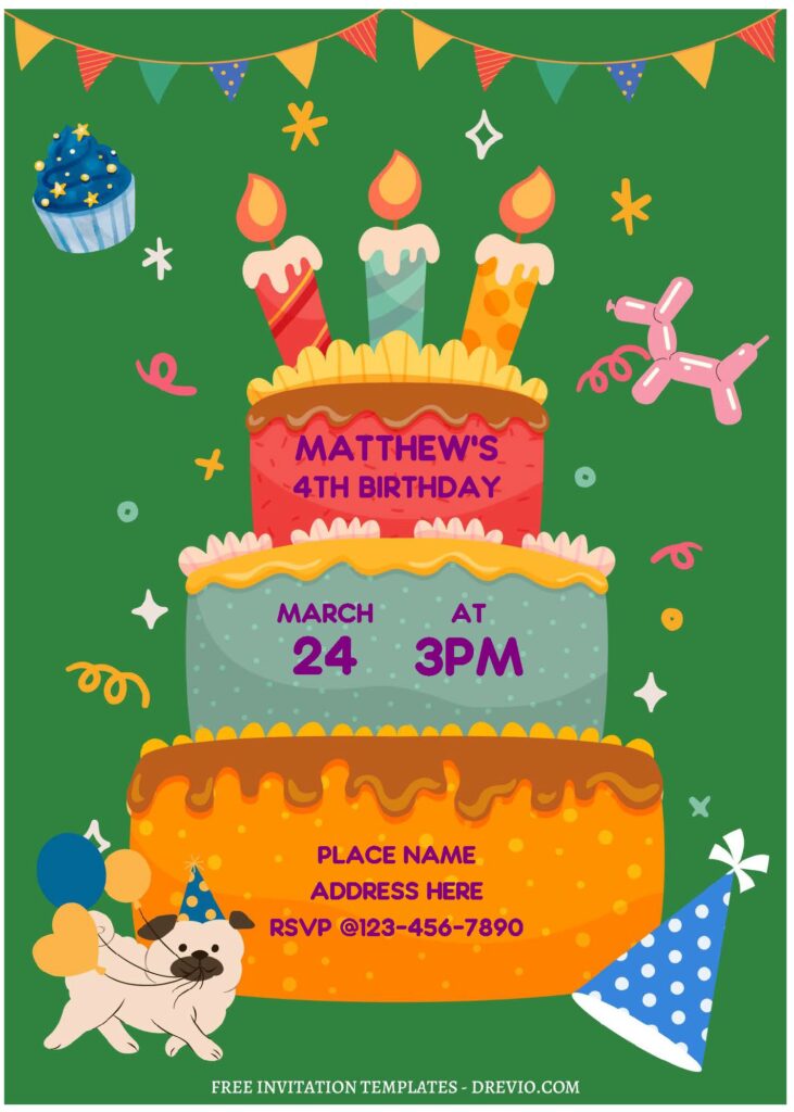 Invitation Template of (Free Editable PDF) Birthday Invitation Templates For Fun-Filled Celebration 3