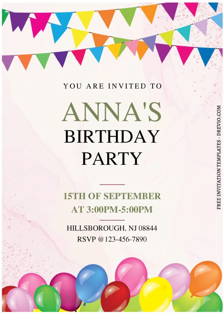 Invitation Template of (Free Editable PDF) Spectacular And Cheerful Birthday Invitation Templates 3