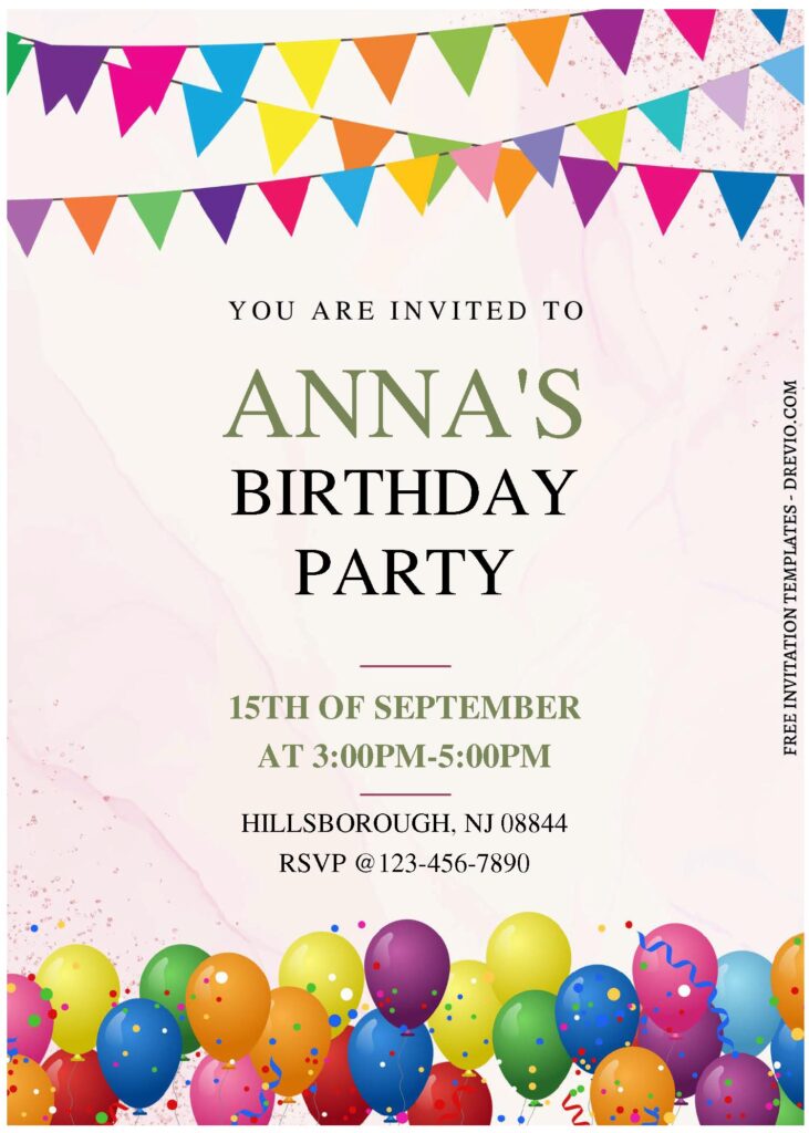 Invitation Template of (Free Editable PDF) Spectacular And Cheerful Birthday Invitation Templates 2