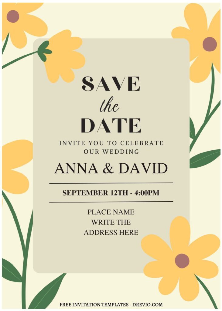 Invitation Template of (Free Editable PDF) Luminous Spring Floral Wedding Invitation Templates 1