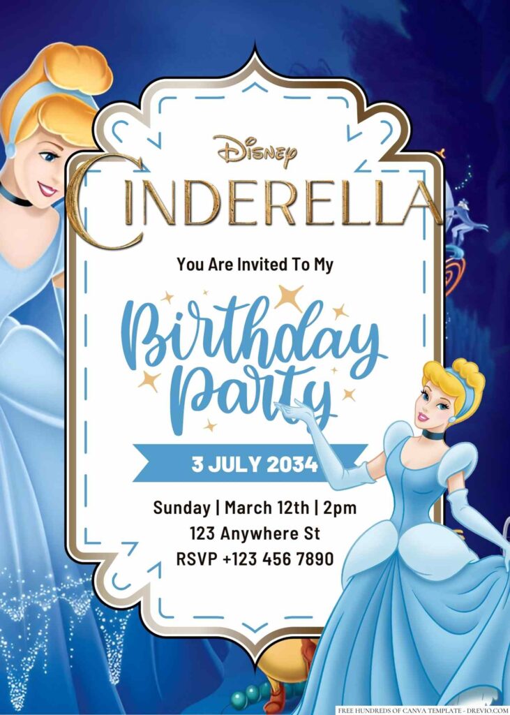 Cinderella Birthday Invitation