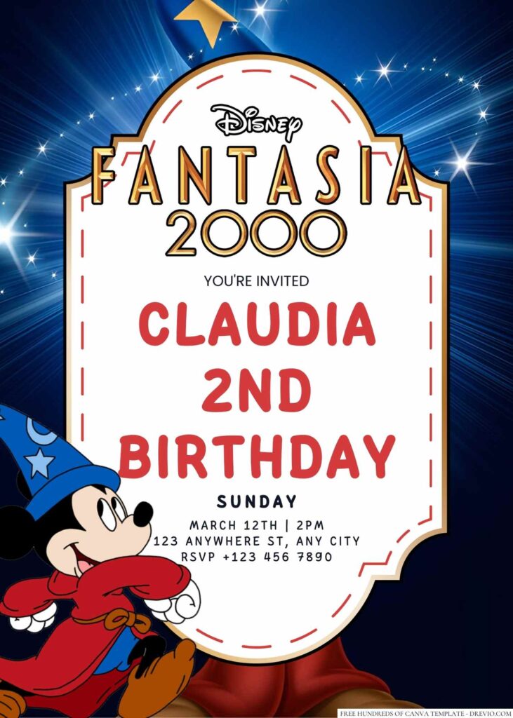 Fantasia Birthday Invitation