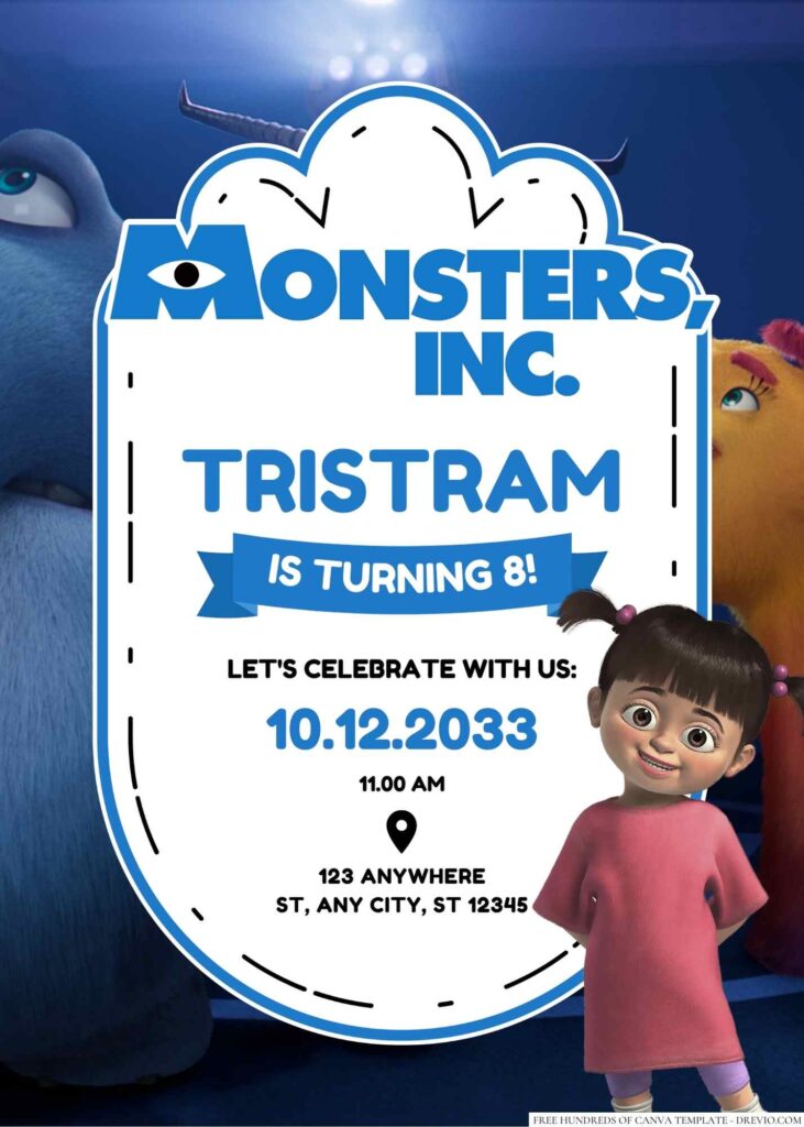 Monsters, Inc. Birthday Invitation