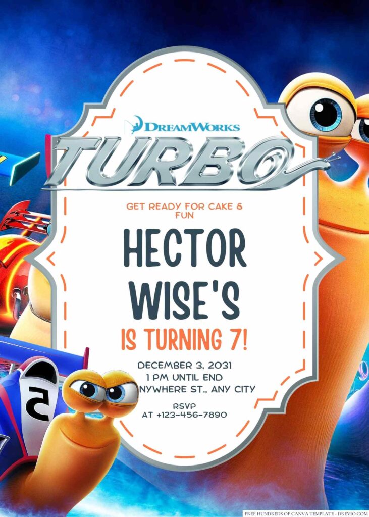 Turbo Birthday Invitation