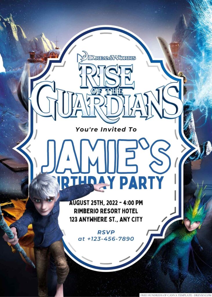 Rise of the Guardians Birthday Invitation