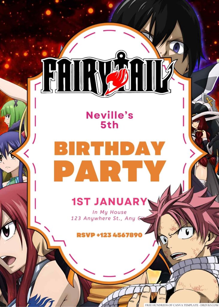 Fire Force Anime Birthday Invitation - Enen no Shouboutai – Easy Inviting