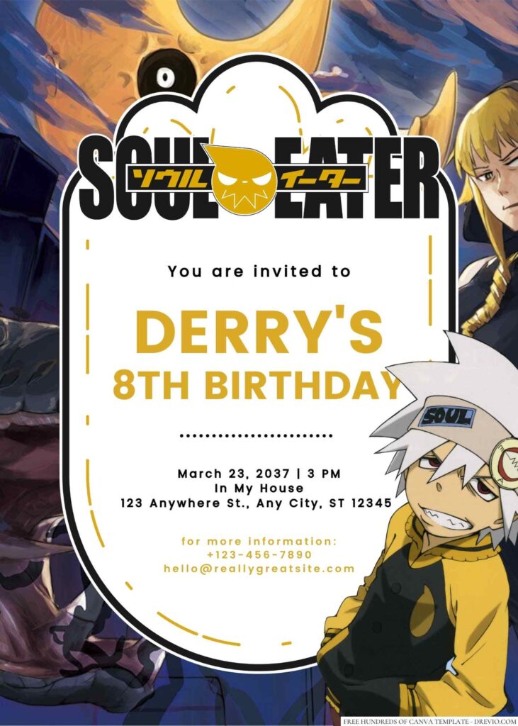 Happy birthday invitation card with anime girl Vector Image