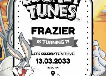 Bugs Bunny Birthday Invitation