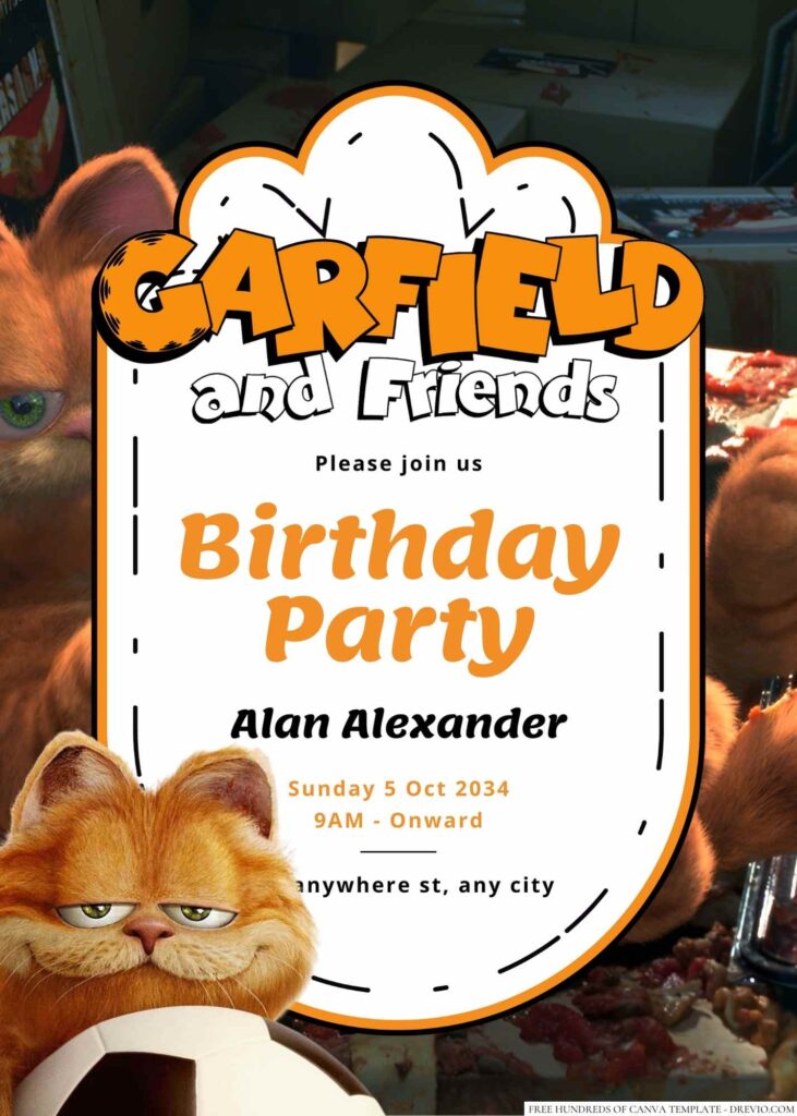 Garfield Birthday Invitation