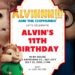 Alvin and the Chipmunks Birthday Invitation
