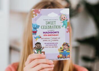 (Free Editable PDF) Nursery Cocomelon Birthday Invitation Templates J