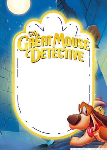22+ The Great Mouse Detective Canva Birthday Invitation Templates ...