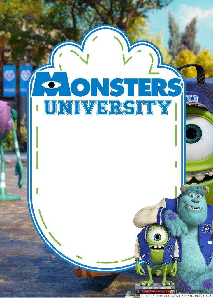 Invitation Template of 16+ Monsters University Canva Birthday Invitation Templates 5