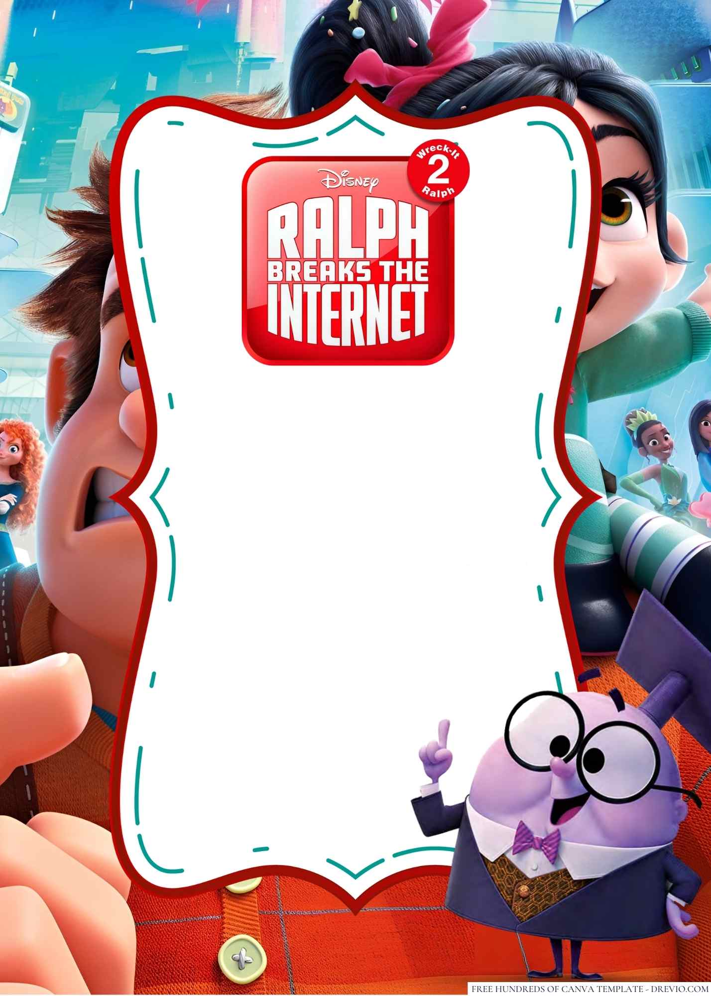 16+ Ralph Breaks the Internet Canva Birthday Invitation Templates ...