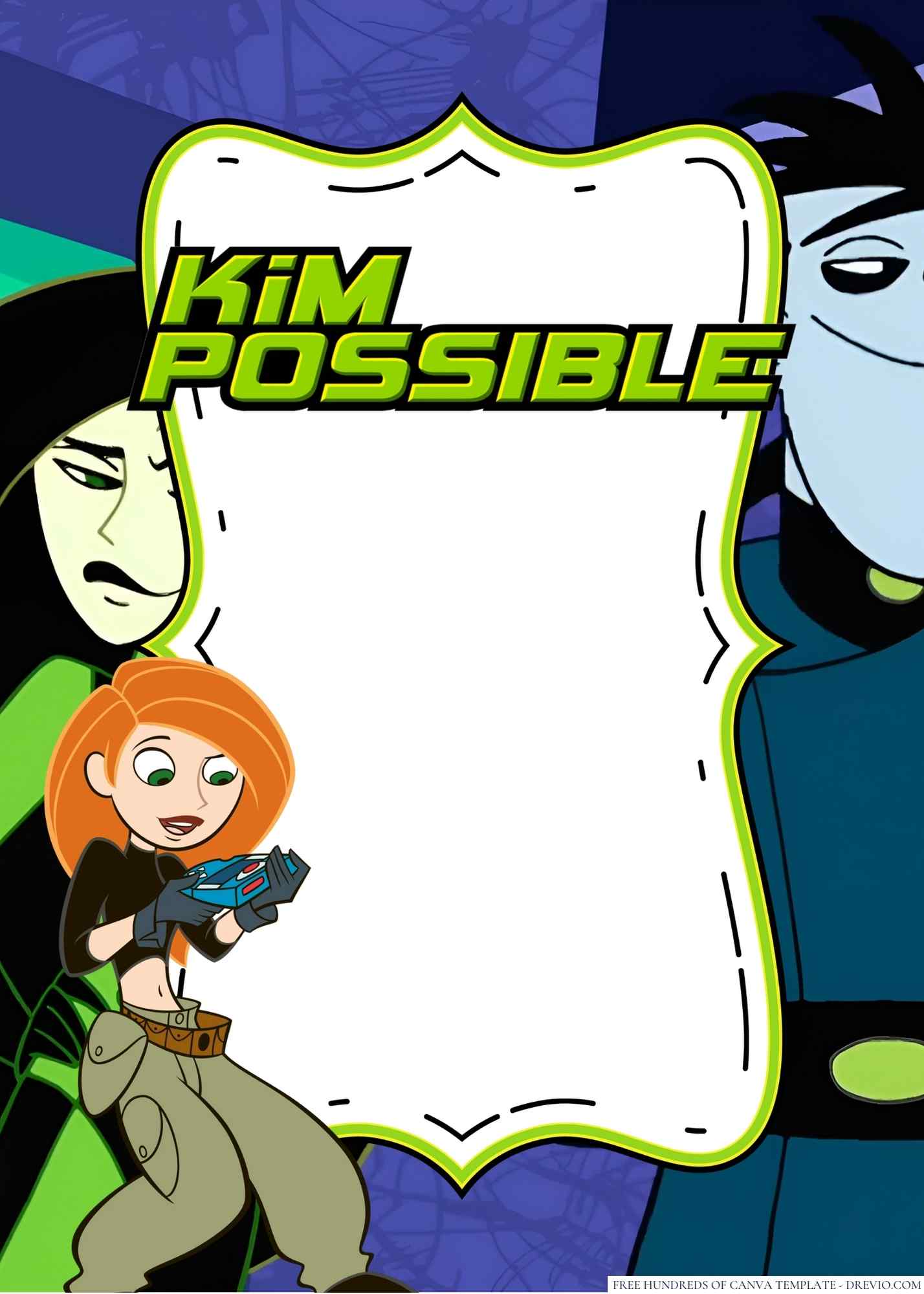 Kim Possible A Sitch In Time Canva Birthday Invitation Templates Download Hundreds FREE