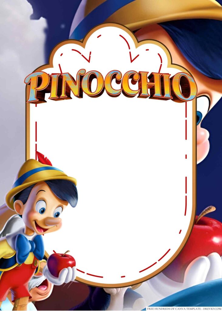 Invitation Template of 14+ Pinocchio Canva Birthday Invitation Templates 5