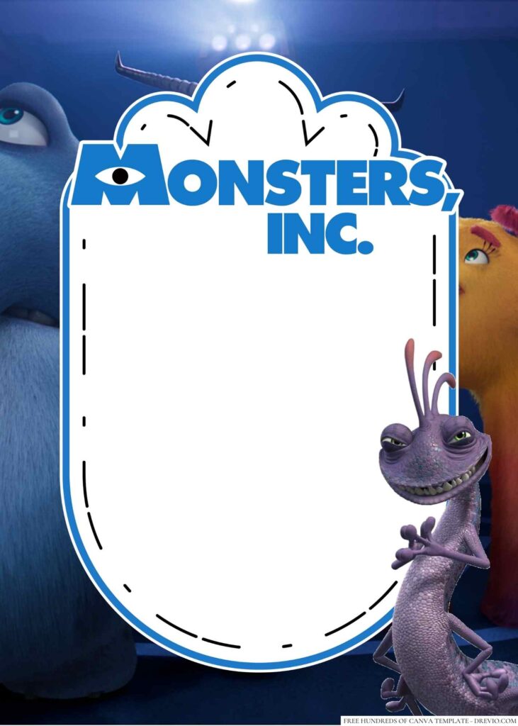 Invitation Template of 16+ Monsters, Inc. Canva Birthday Invitation Templates 5