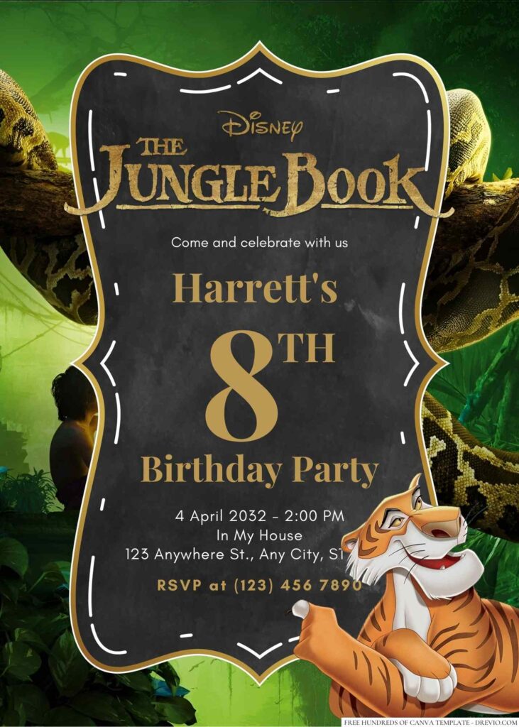 The Jungle Book Birthday Invitation