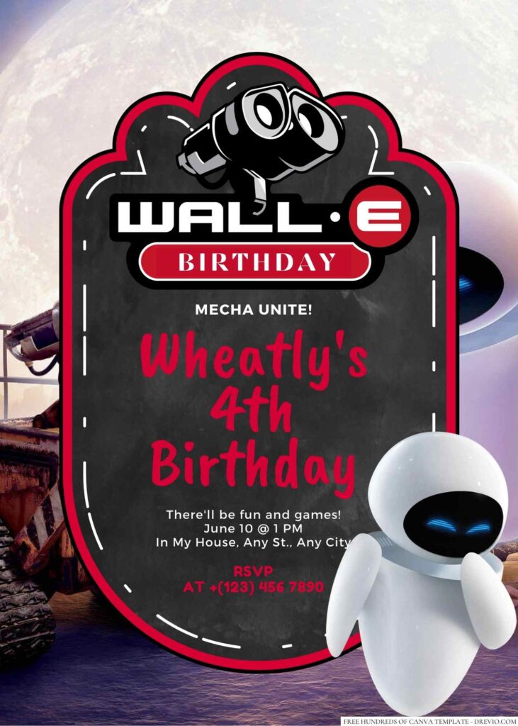 WALL-E Birthday Invitation