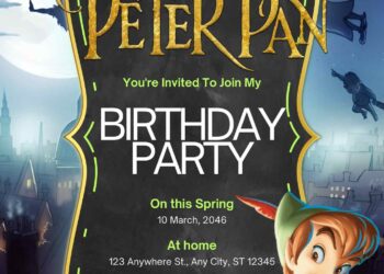 Peter Pan Birthday Invitation