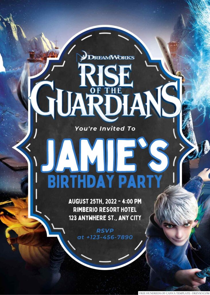 Rise of the Guardians Birthday Invitation