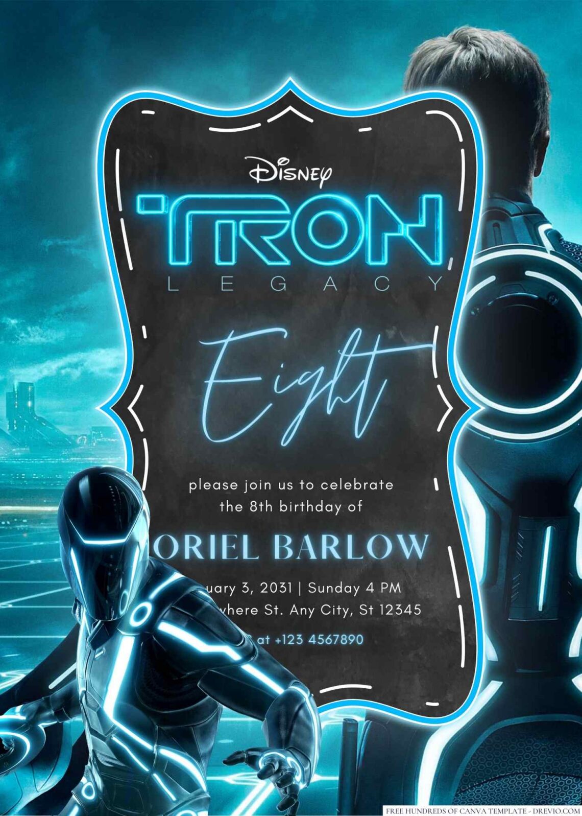 Tron Legacy Birthday Invitation | Download Hundreds FREE PRINTABLE ...