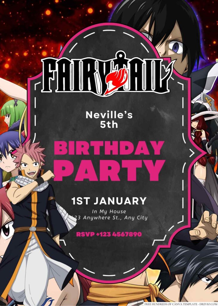Fairy Tail Birthday Invitation