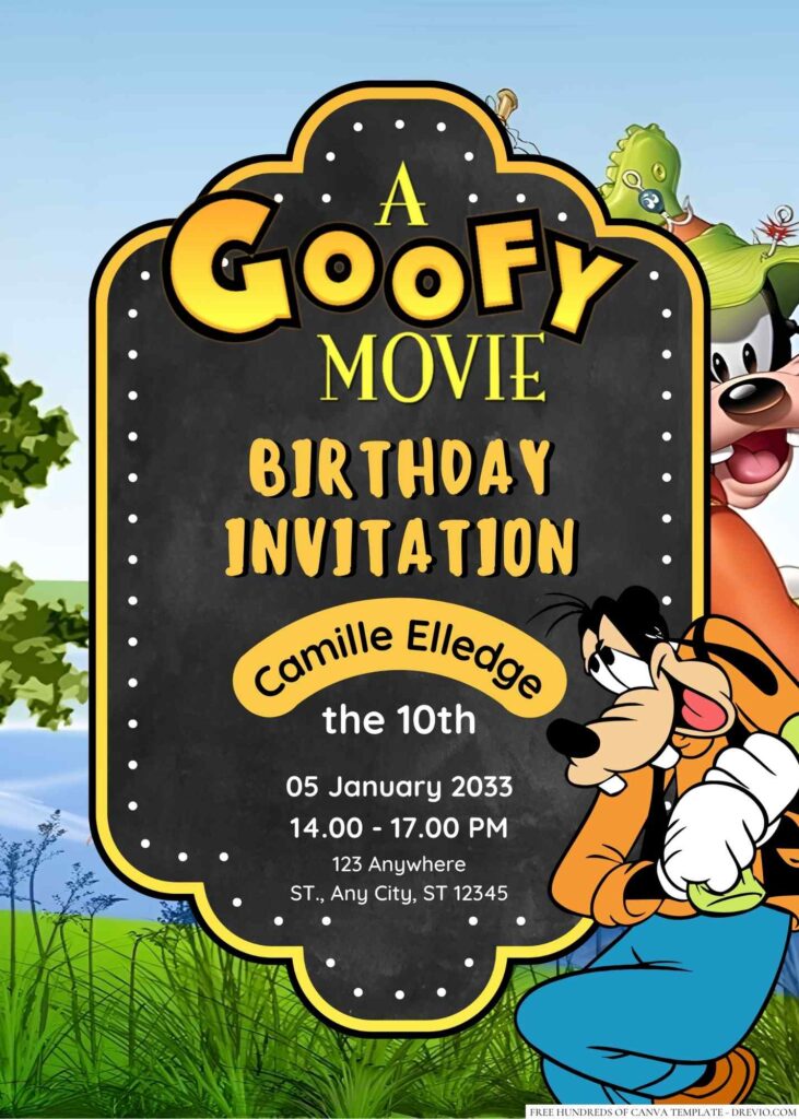 Goofy Birthday Invitation