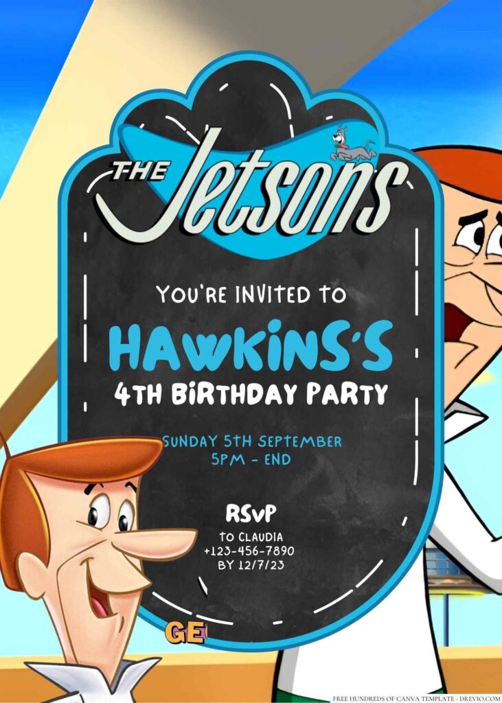 George Jetson Birthday Invitation