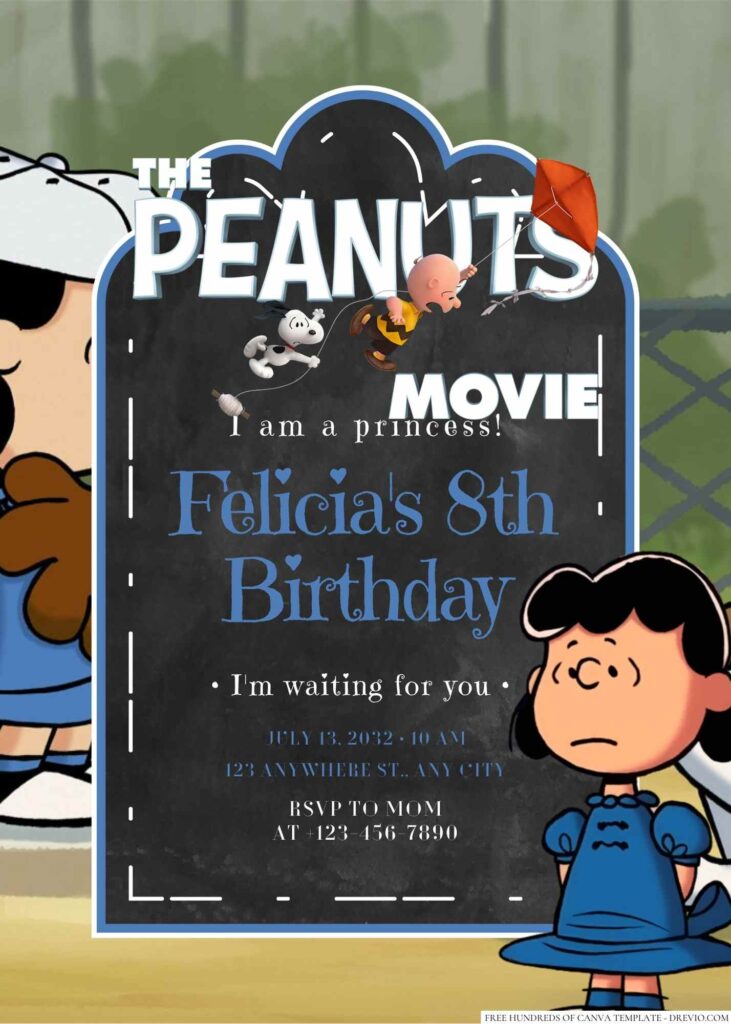 Lucy van Pelt Birthday Invitation