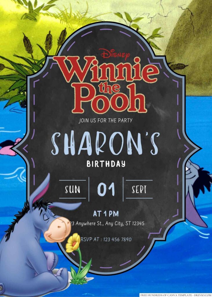 Eeyore Birthday Invitation