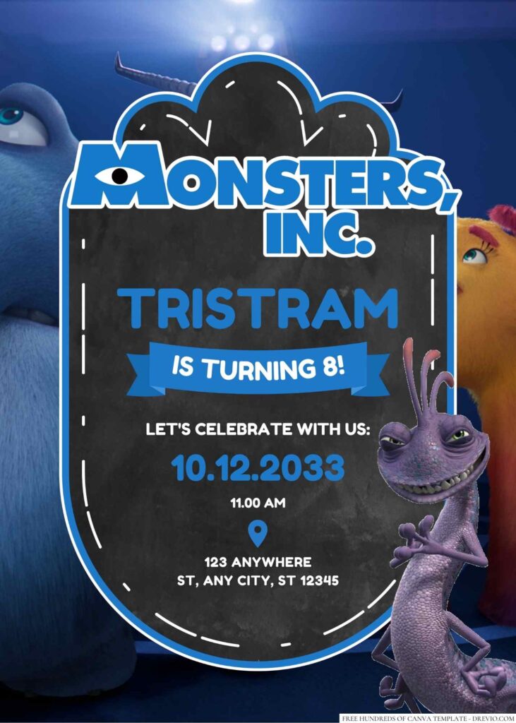 Monsters, Inc. Birthday Invitation