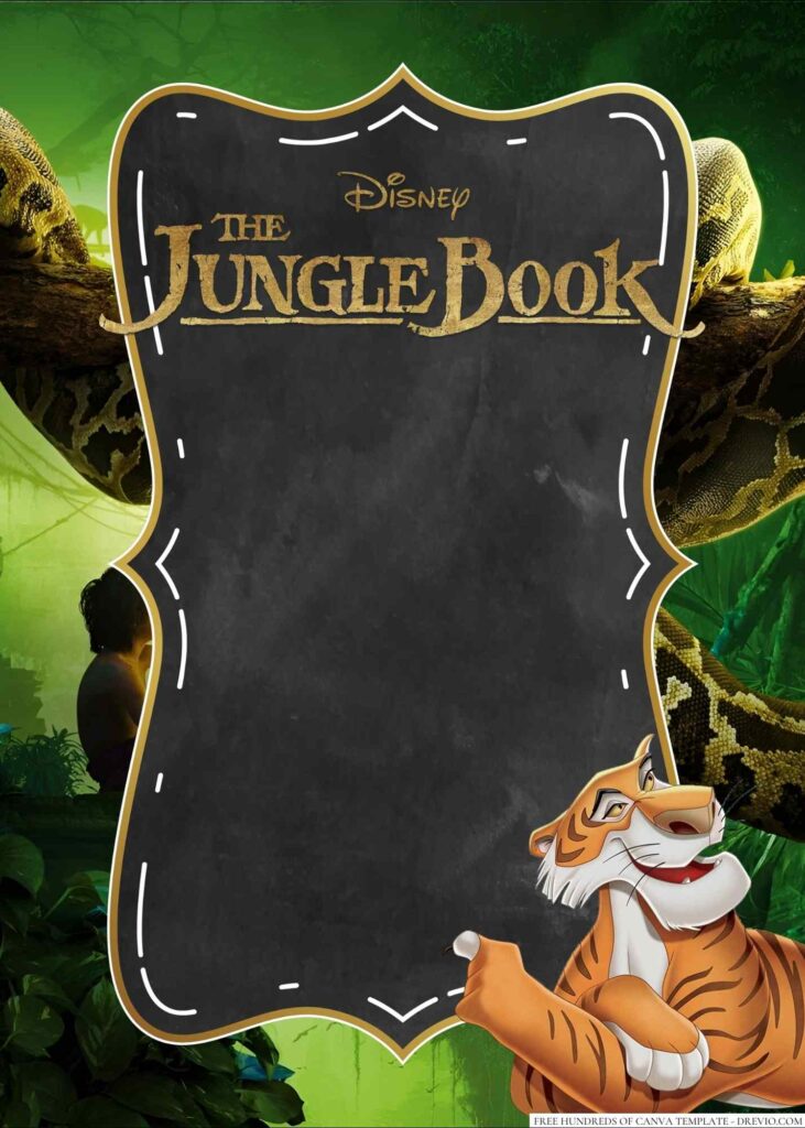 Invitation Template of 16+ The Jungle Book Canva Birthday Invitation Templates 6