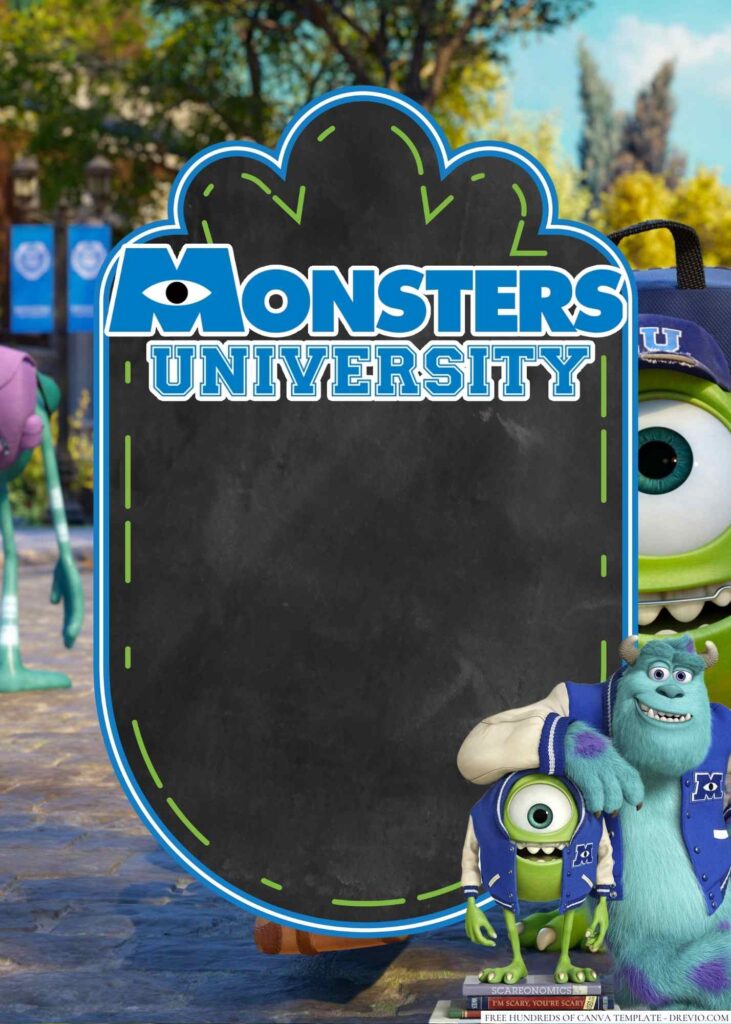 Invitation Template of 16+ Monsters University Canva Birthday Invitation Templates 6