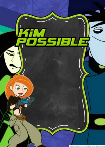 Kim Possible A Sitch In Time Canva Birthday Invitation Templates Download Hundreds FREE