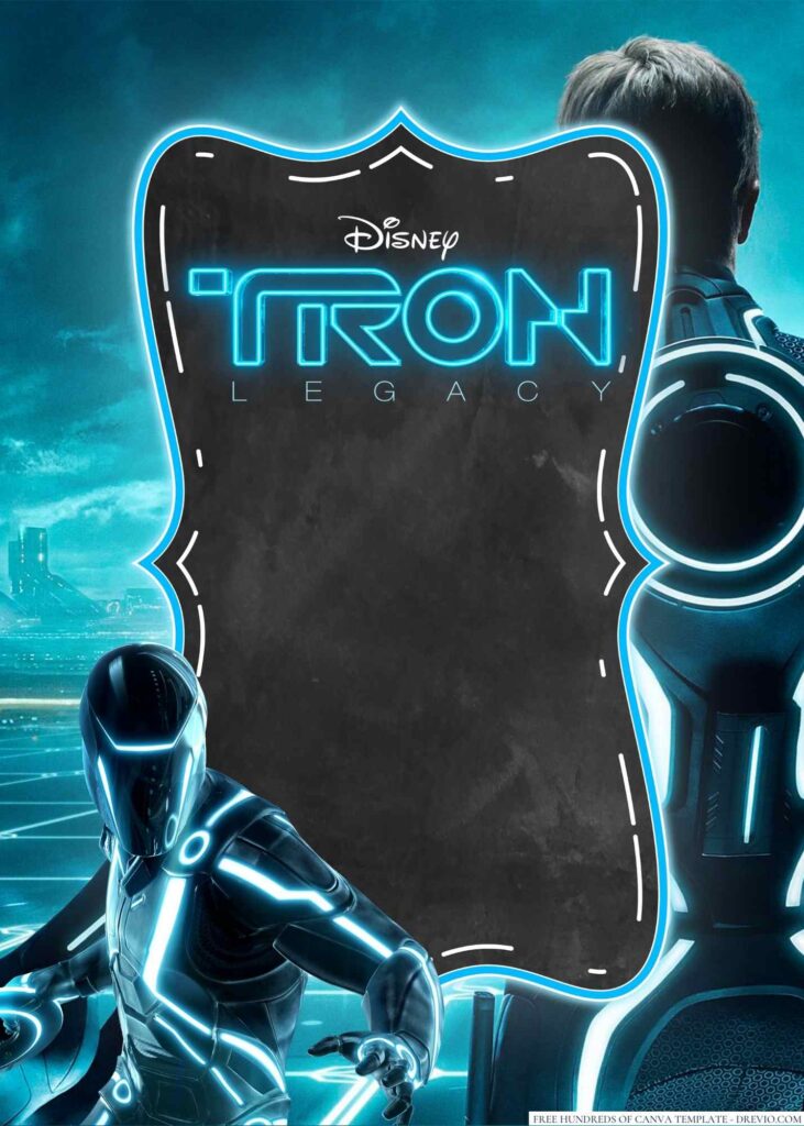 Invitation Template of 22+ Tron Legacy Canva Birthday Invitation Templates 6