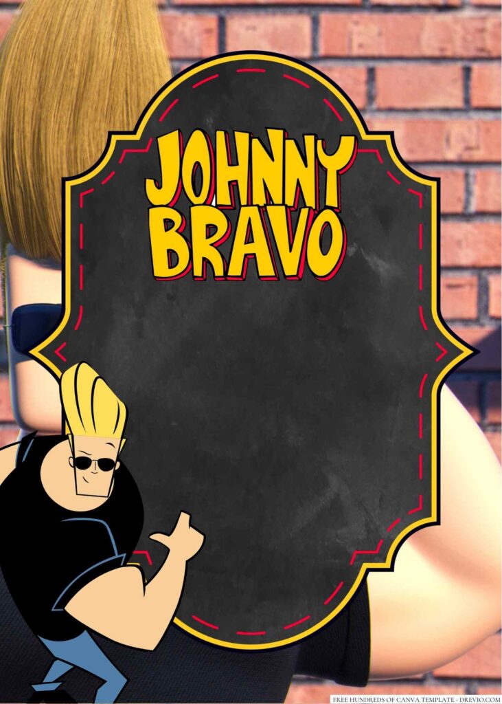 Invitation Template of 20+ Johnny Bravo Canva Birthday Invitation Templates 6